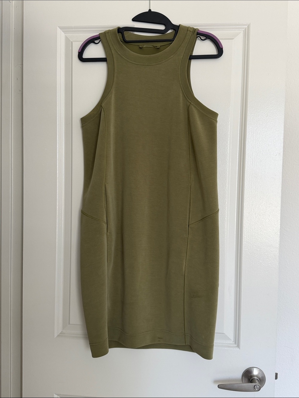 lululemon athletica Olive Green Sleeveless Sheath Dress